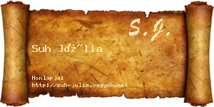 Suh Júlia névjegykártya