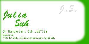 julia suh business card
